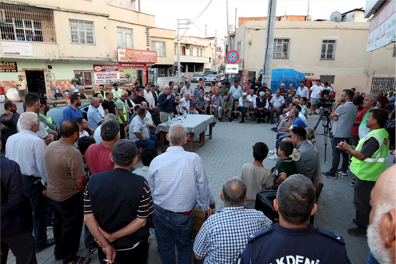 BAŞKAN GÜLTAK, ADANALIOĞLU MAHALLESİNİ ZİYARET ETTİ, VATANDAŞLARIN TALEPLERİNİ DİNLEDİ