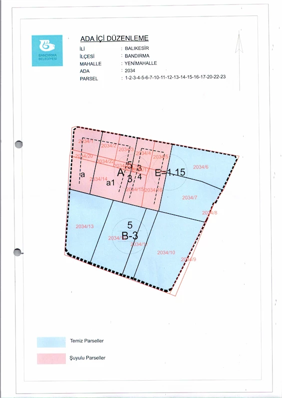 600 Evler Mahallesi 2034 Ada İçi Düzenlemesi