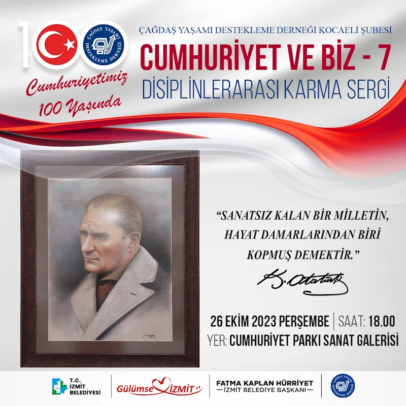 “CUMHURİYET VE BİZ – 7” RESİM SERGİSİ SANATSEVERLERE KAPILARINI AÇIYOR