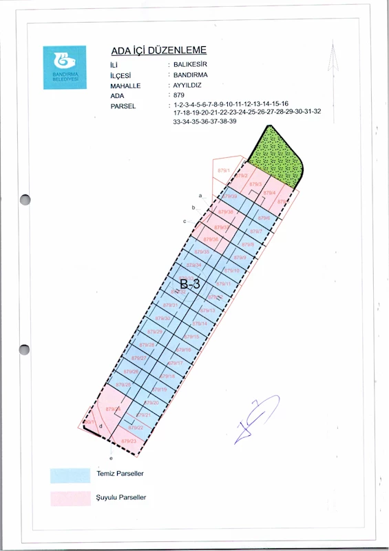 Ayyıldız Mahallesi 879 Ada İçi Düzenlemesi