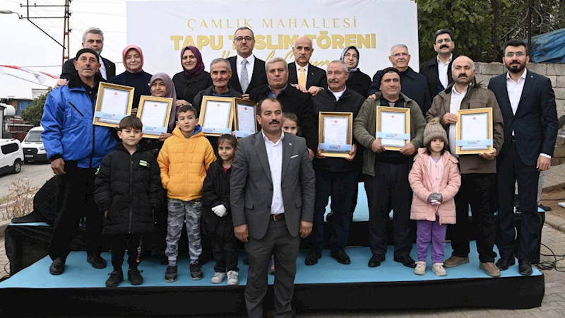 Çamlık Mahallesi’nin 40 Yıllık Tapu Sorunu Çözüldü