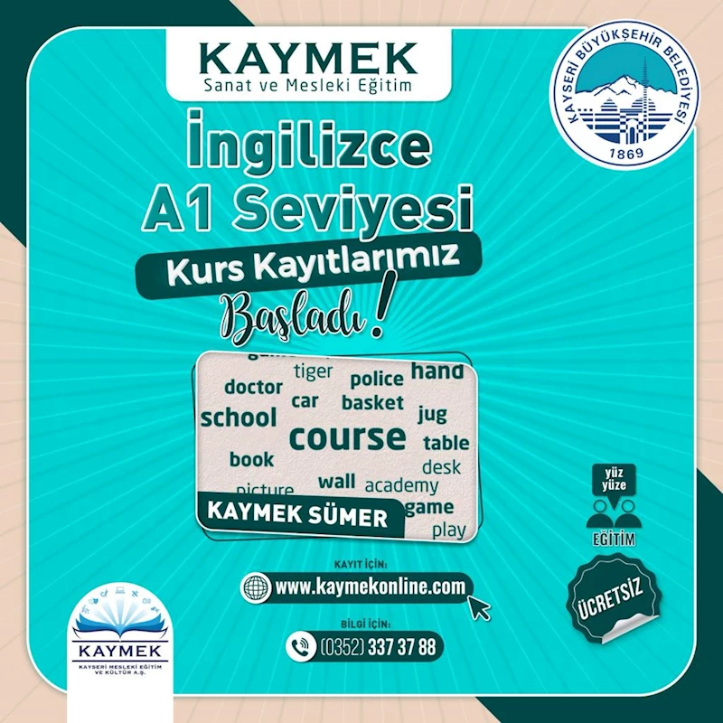 Büyükşehir Kaymek, İngilizce A1 seviyesi 2. Grup Kurs Kayıtlarını Başlattı