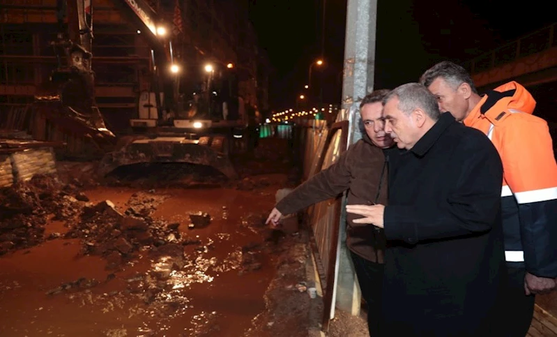 Başkan Beyazgül, Kollektör Hattındaki Çalışmaları İnceledi