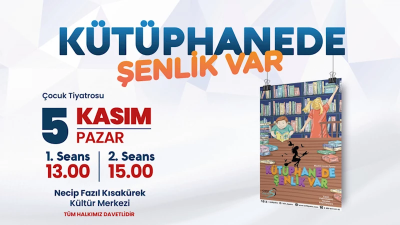 ‘Kütüphanede Şenlik Var’ Tiyatrosu Minik İzleyicilerini Bekliyor