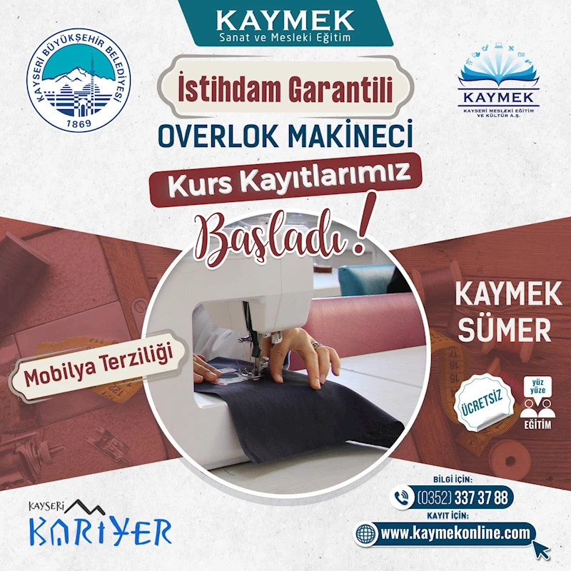 Büyükşehir’den Mobilyanın Başkenti Kayseri’de “Özel” Kurs