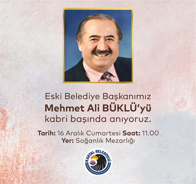 MEHMET ALİ BÜKLÜ, VEFATININ 28. YILINDA KABRİ BAŞINDA ANILACAK