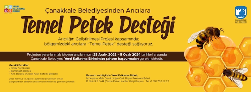 Çanakkale Belediyesinden Arıcılara Temel Petek Desteği