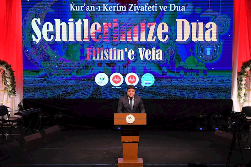 “ŞEHİTLERİMİZE DUA FİLİSTİNE VEFA” PROGRAMI YOĞUN KATILIMLA GERÇEKLEŞTİ