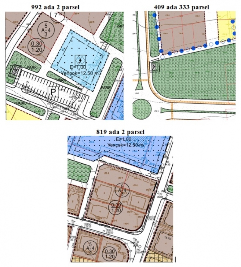 UİP-351011900 - UİP-351011902 - UİP-351011913 Plan İşlem Numaralı İmar Planı Değişikliği İlanı