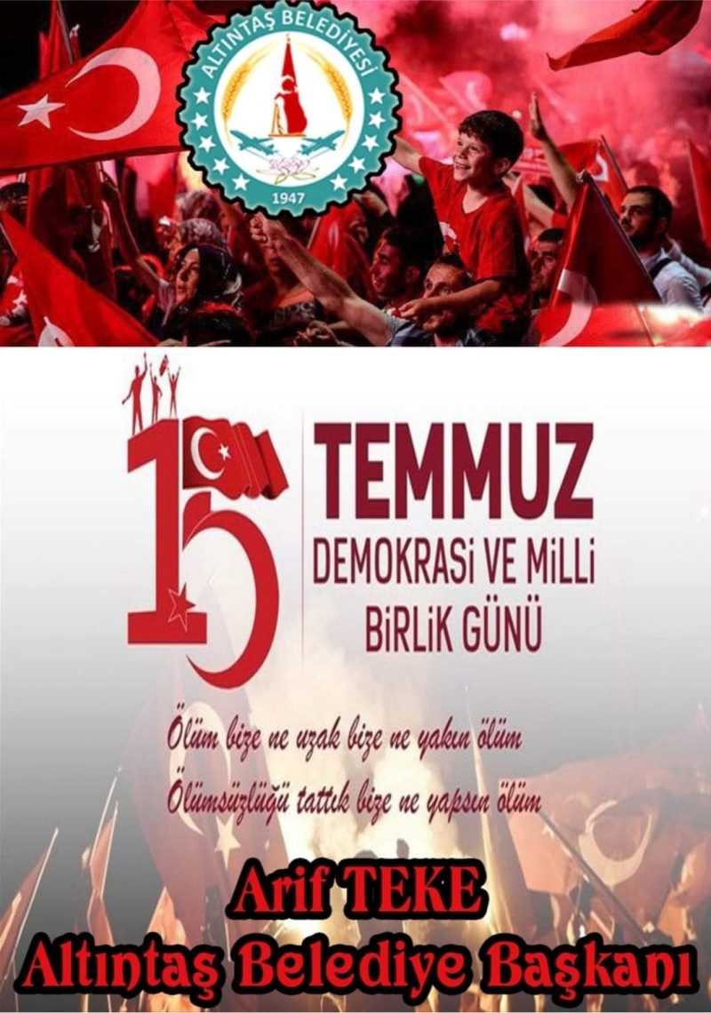 15 Temmuz Demokrasi ve Milli Birlik Günü Kutlu Olsun