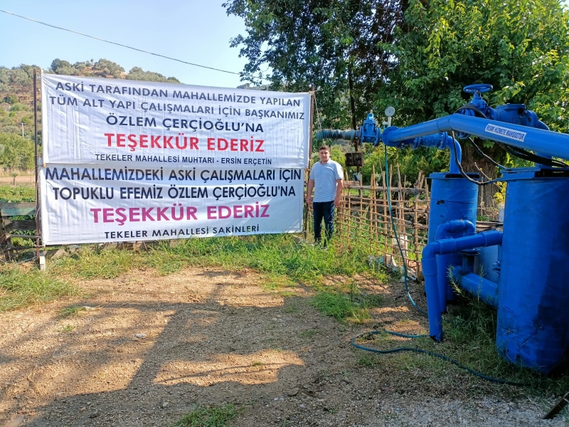 KARPUZLU TEKELER MUHTARI ERÇETİN, MAHALLESİNE YAPILAN HİZMETLER İÇİN BAŞKAN ÇERÇİOĞLU’NA TEŞEKKÜR ETTİ