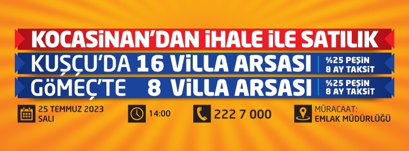 KAYSERİ’NİN DENİZİNDE YÜZDE 25 PEŞİN, 8 AY TAKSİTLİ VİLLA ARSASI FIRSATI