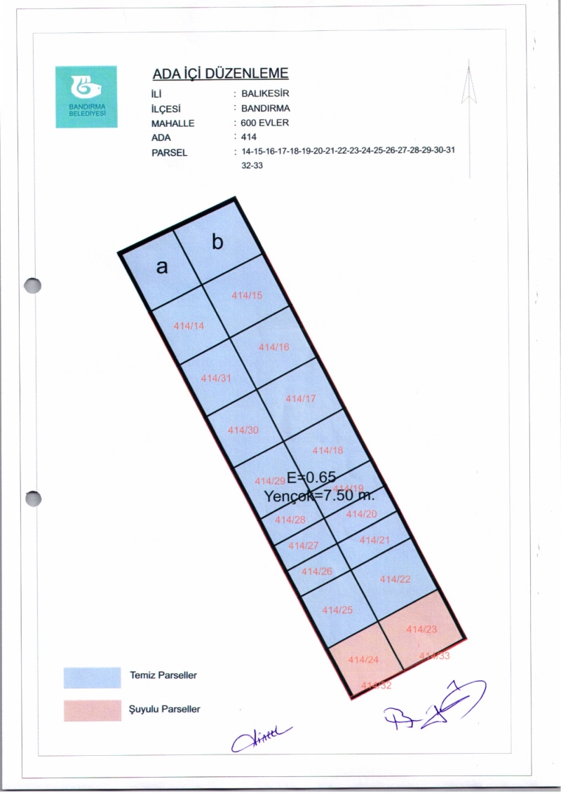 600 Evler Mh. 414 Ada İçi Düzenlemesi