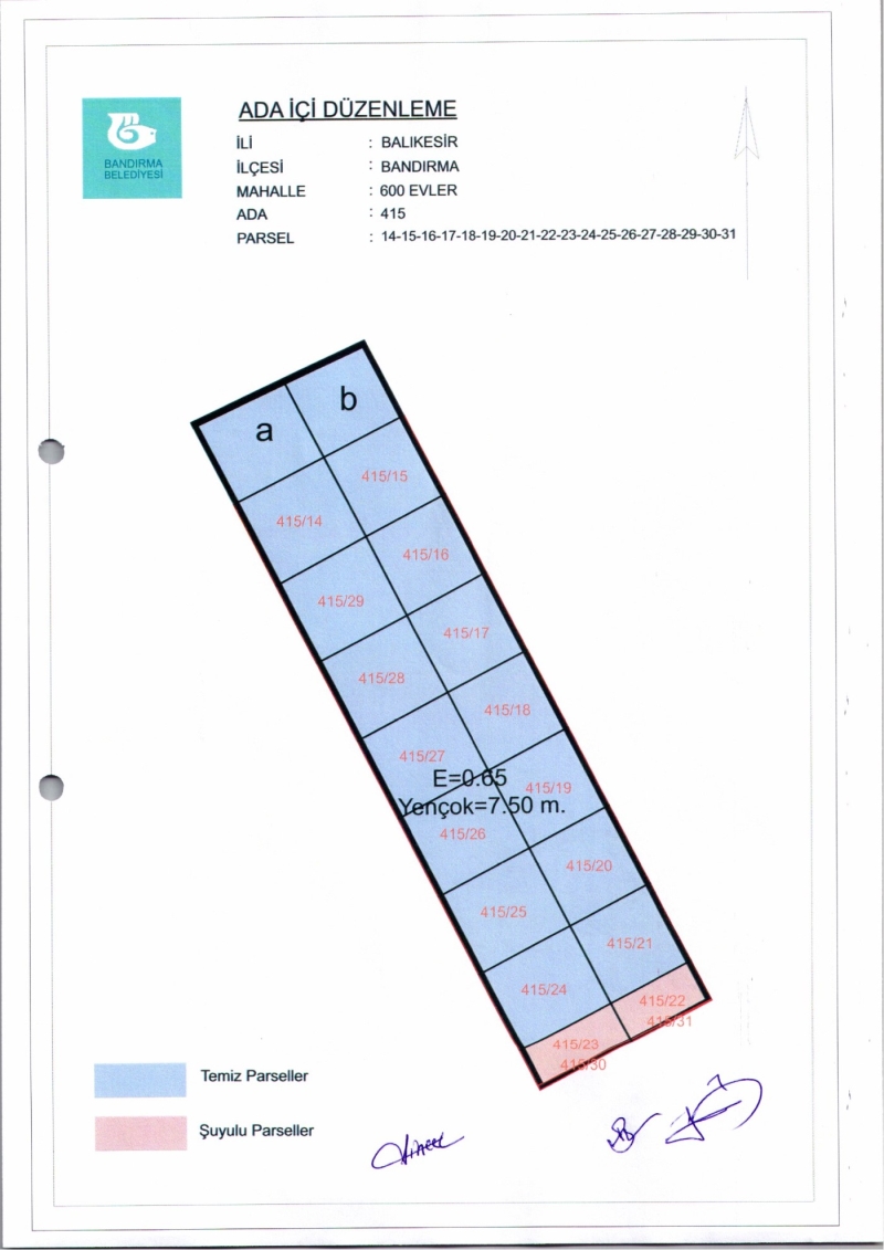 600 Evler Mh. 415 Ada İçi Düzenlemesi