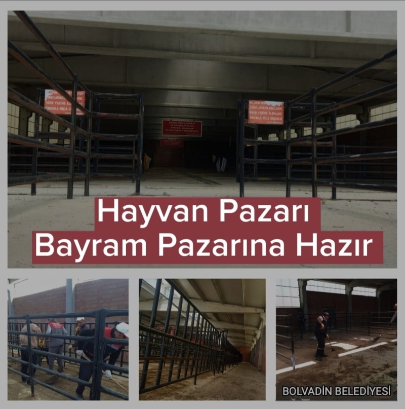 İlçe Hayvan Pazarı Kurban Alışverişine Hazırlanıyor