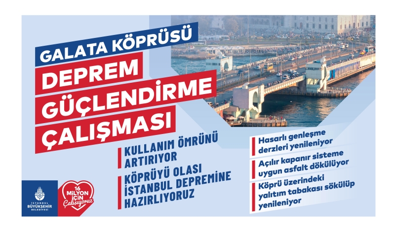 GALATA KÖPRÜSÜ’NDE 29 YIL SONRA YENİLEME ÇALIŞMASI