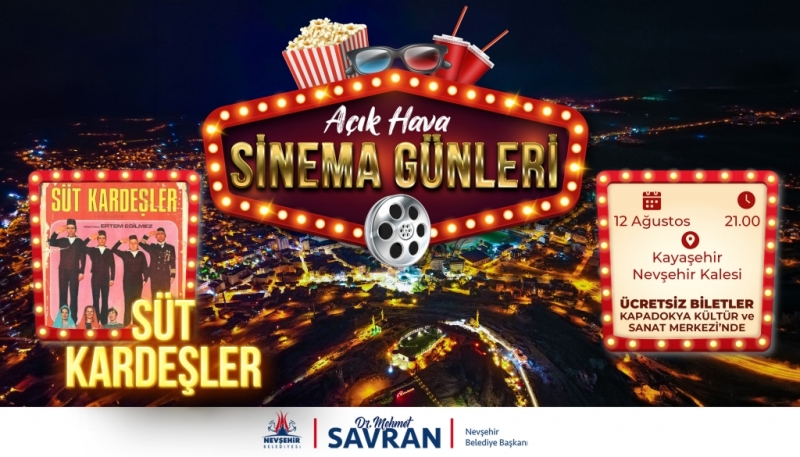 Açık Havada Sinema Keyfi İçin Biletler Kapadokya Kültür Ve Sanat Merkezi’nde