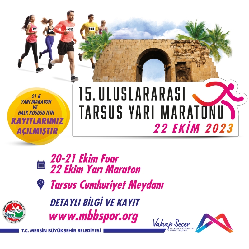 15.Tarsus Yarı Maratonu İçin Kayıtlar Başladı