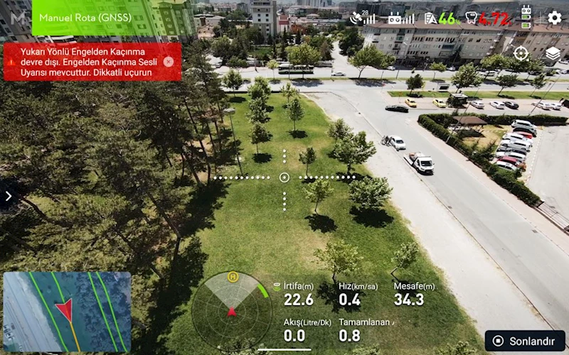 KOCASİNAN BELEDİYESİ, DRONE İLE TÜM AÇIK ALANLARI İLAÇLIYOR