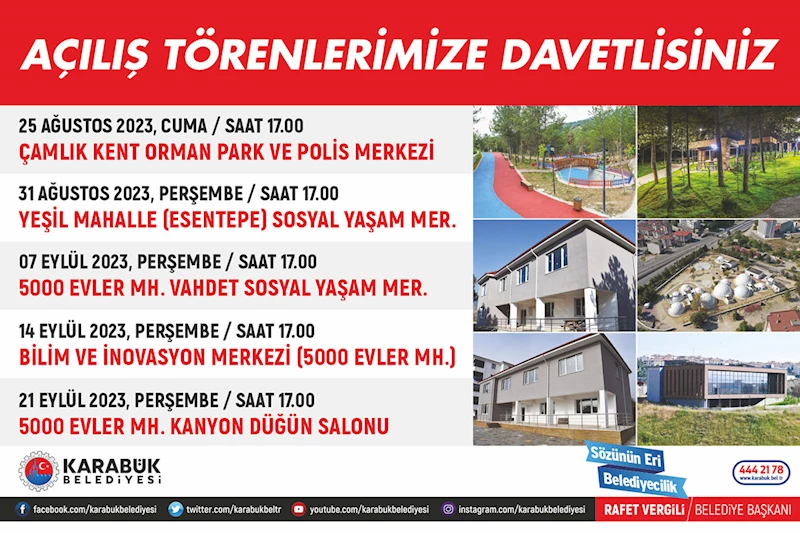 Açılış Törenlerimize Davetlisiniz...