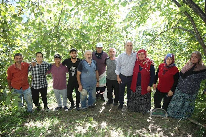 Fındık hasadı gerçekleştiren hemşehrilerimizi ziyaret