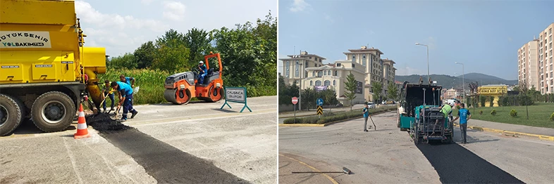 Yol Bakım Timi asfaltlamada dur durak bilmiyor