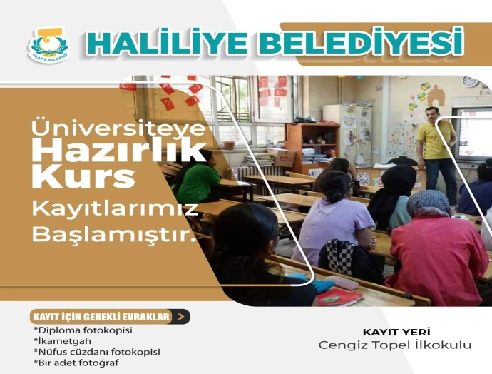 HALİLİYE’DE ÜNİVERSİTEYE HAZIRLIK KURSU KAYITLARI BAŞLADI