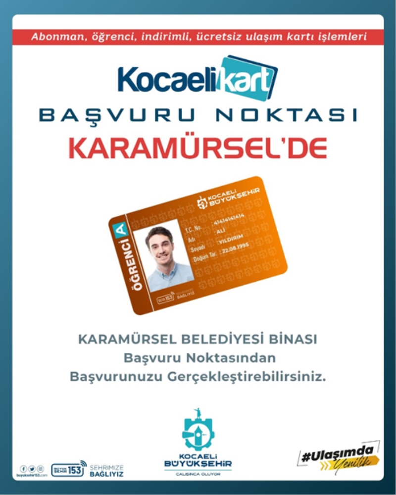 Karamürsel Seyahat Kartları Ofisi hizmete başlıyor