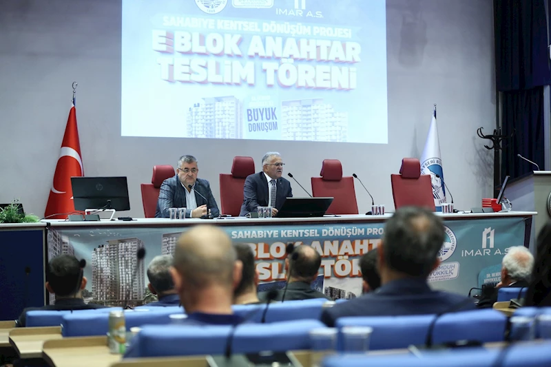 Başkan Büyükkılıç, Vizyon Projede 126 Daire ve 9 İş Yerinin Anahtar Teslimini Yaptı