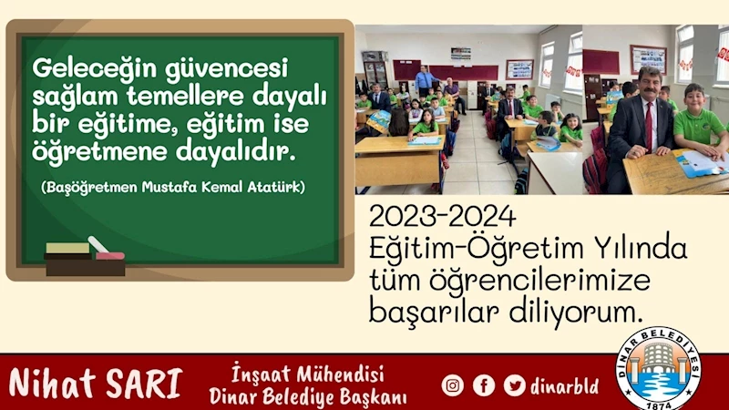 Belediye Başkanımız Nihat Sarı’dan Eğitim Öğretim Yılı Başlangıcı Mesajı