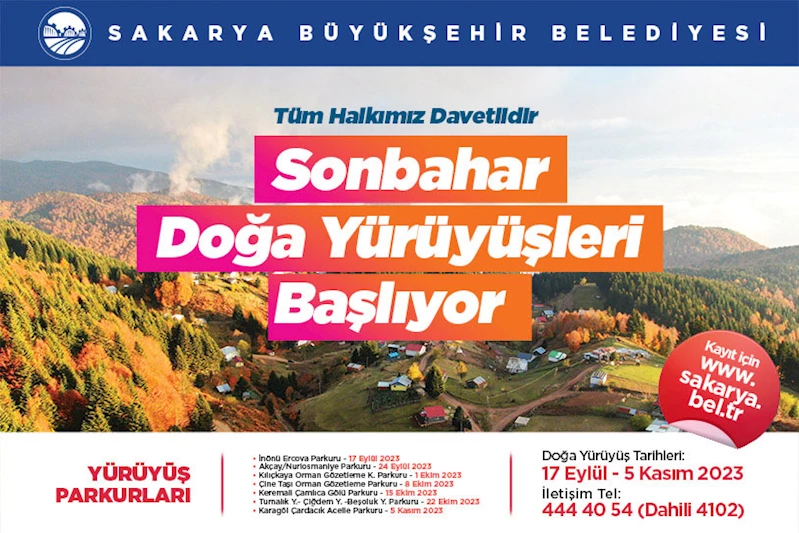 Sonbahar Doğa Yürüyüşleri başlıyor