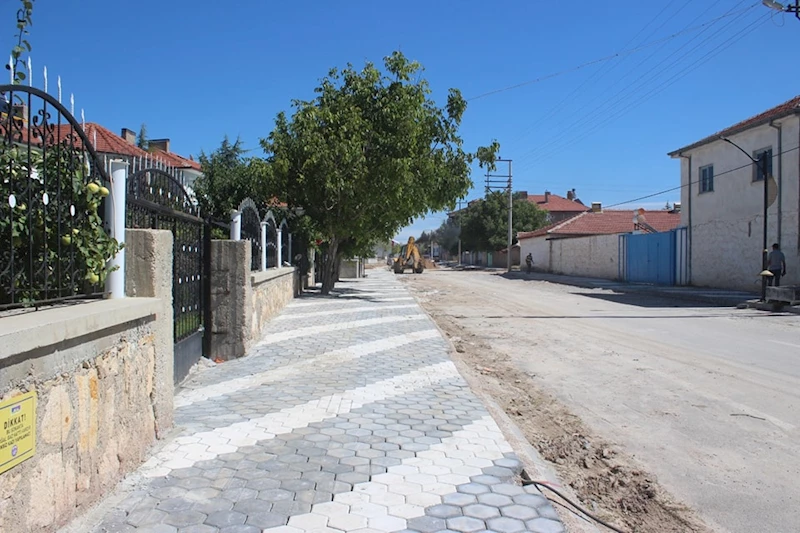 Mezar Caddesi Kaldırım Taşı Döşeme Çalışmaları