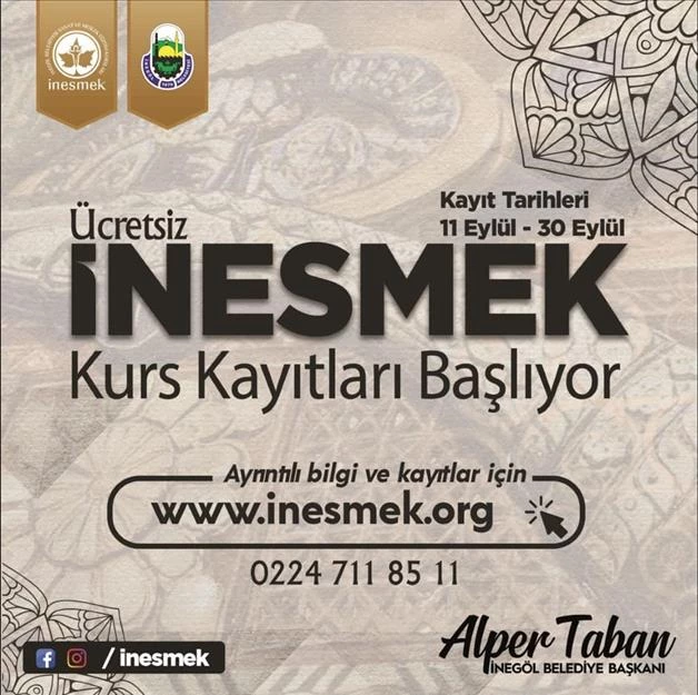 İnesmek’te Kurs Kayıtları Başladı