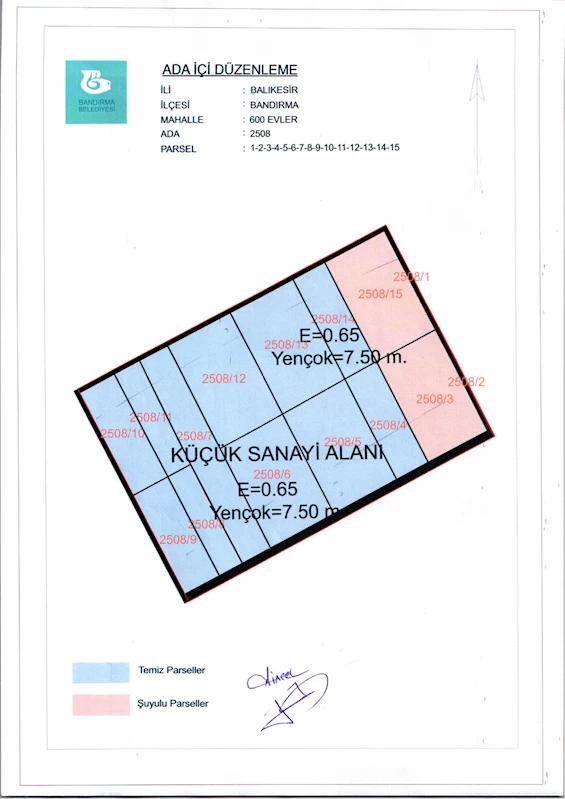 600 Evler Mahallesi 2508 Ada İçi Düzenlemesi