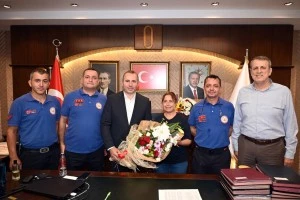 İTFAİYE TEŞKİLATI’NDAN BAŞKAN TUTUK’A ZİYARET