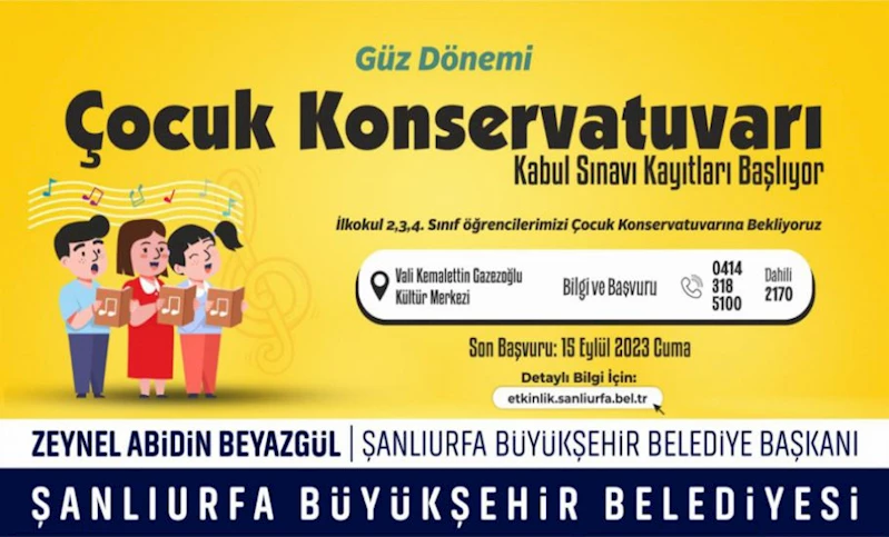 Büyükşehir Belediyesi Çocuk Ve Gençlik Konservatuvarı Başvuruları Başladı