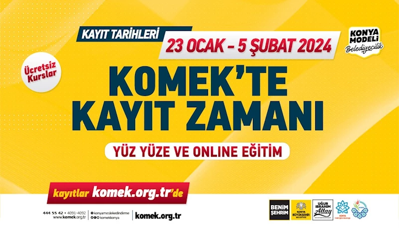 KOMEK VE ASEM’DE YENİ DÖNEM KAYITLARI BAŞLADI