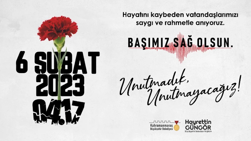 Başkan Güngör; “Depremde Kaybettiğimiz Canlarımıza Allah’tan Rahmet Diliyoruz”