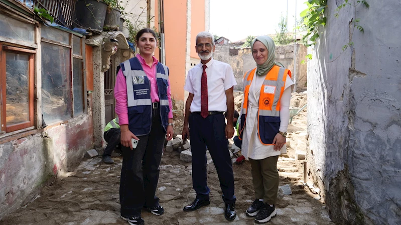 Ortahisar’ın tarih kokan sokaklarına, Arnavut kaldırımı yapılıyor