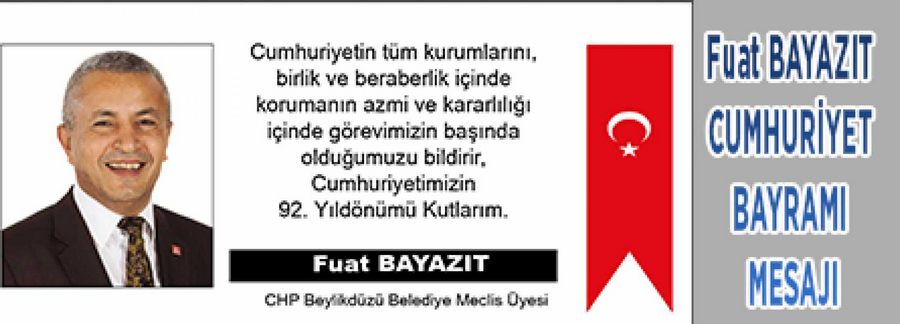 Fuat Bayazıt Bayram Mesajı