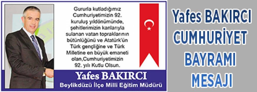 Yafes Bakırcı Bayram Mesajı