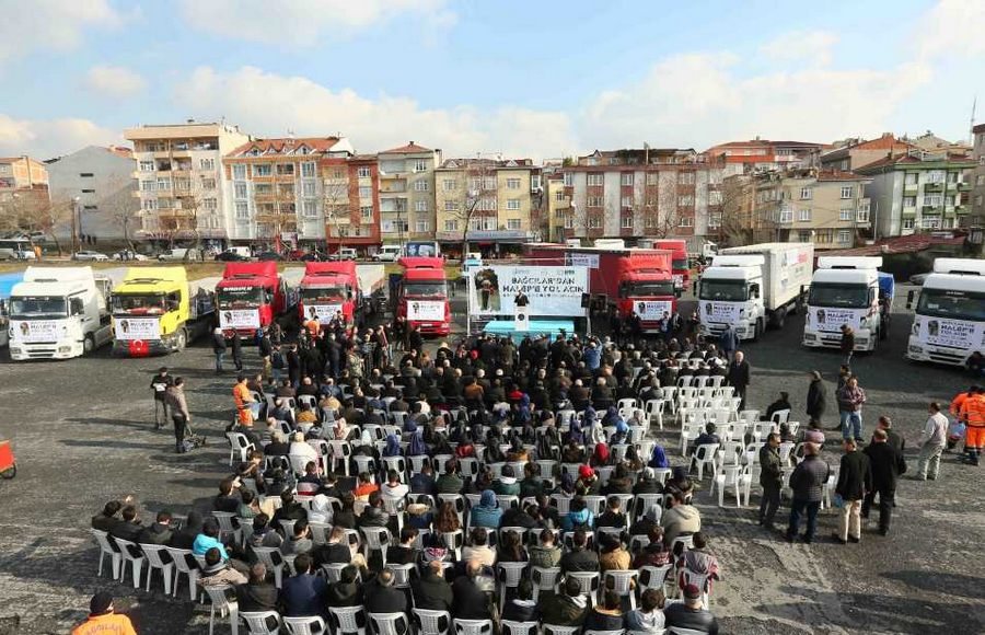 Bağcılar’dan Halep’e 24 TIR Un Gönderildi