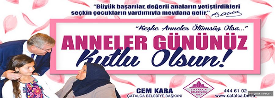 Çatalca Belediyesi Anneler Günü Kutlama İlanı