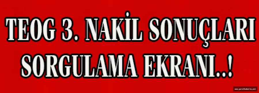 TEOG 3. Nakil Sonuçları Açıklandı..!