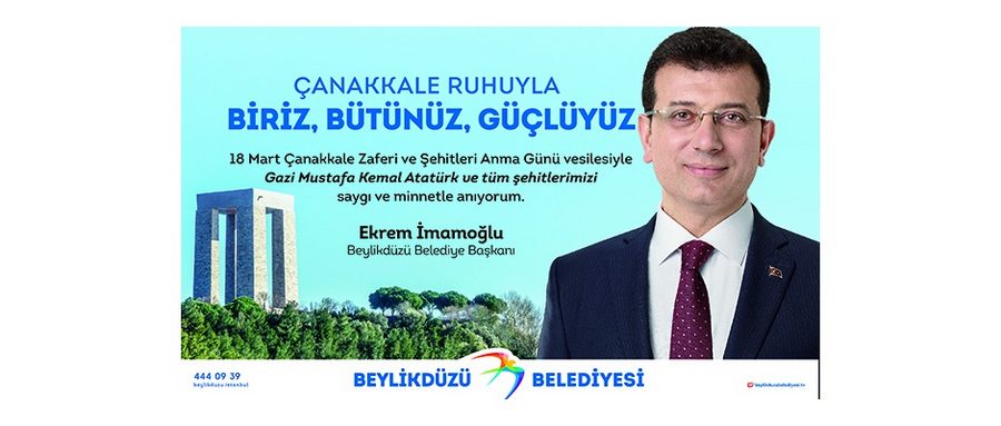 İmamoğlu’ndan Çanakkale İlanı