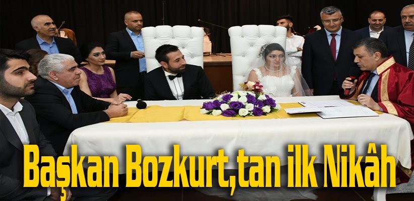 Başkan Bozkurt’tan ilk nikâh