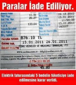 Elektirik Faturasında yeni ŞOK !!